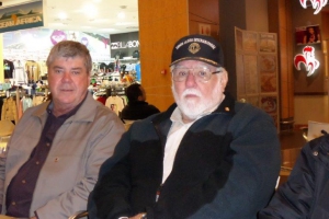 James and Wolsely at the airport